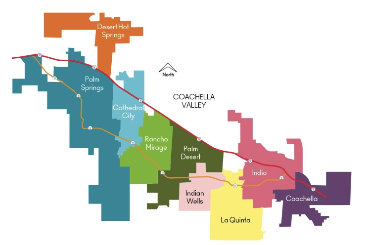 Map of Coachella Valley